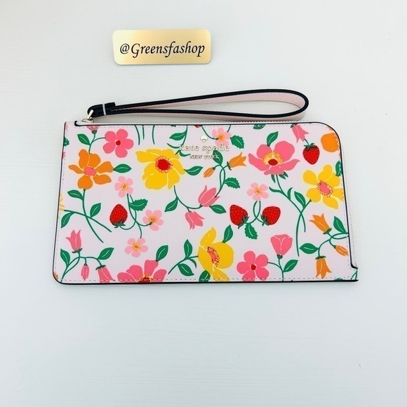 kate spade Handbags - Kate Spade Lucy Garden Medium L-zip Wristlet